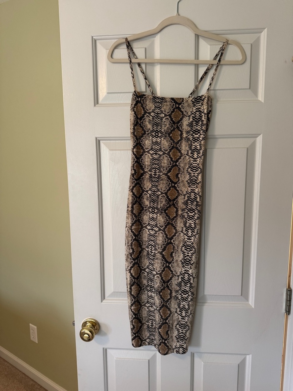 Snake Skin Print Skin Tight Dress